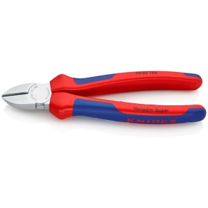 Knipex 70 05 180 Diagonal Cutter chrome-plated 180mm Grip Handle